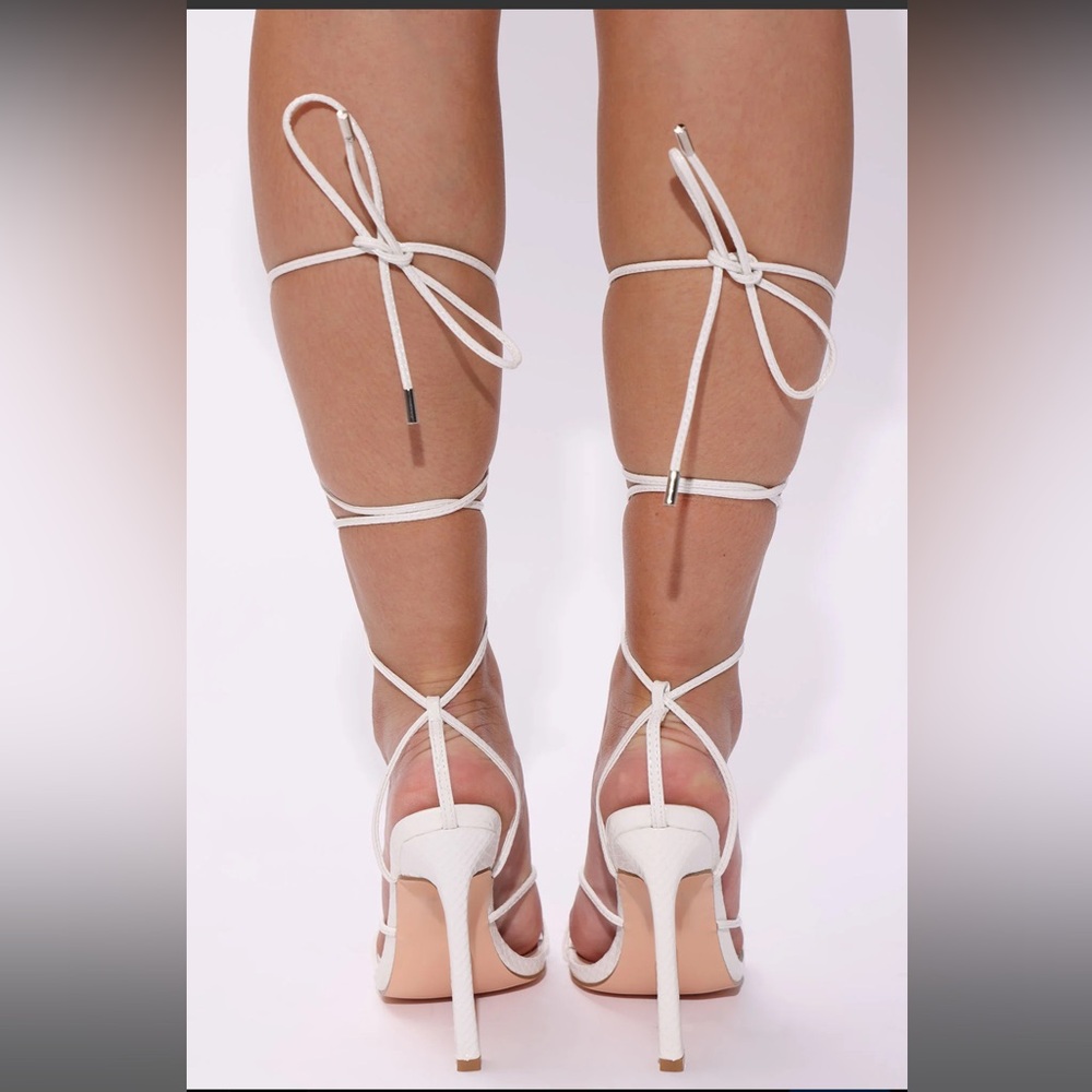 Fashion Nova Heard Me Right Heels - White